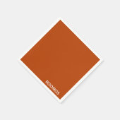 Rooibos roter brauner Name Serviette (Ecke)