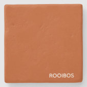 Rooibos roter brauner Name Steinuntersetzer (Vorderseite)