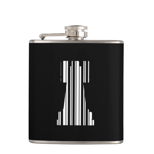 ROOK CHESS PIECE BAR CODE Game Barcode Muster Flachmann (Vorderseite)