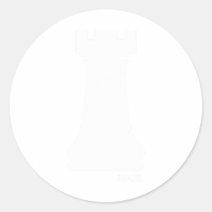 Rook Chess Piece Group Kostüm Schach Club Bistro Runder Aufkleber