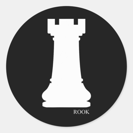Rook Chess Piece Group Kostüm Schach Club Bistro Runder Aufkleber (Vorderseite)