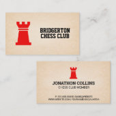 Rook Logo | Schachklub Visitenkarte (Vorne/Hinten)