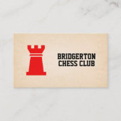 Rook Logo | Schachklub Visitenkarte (Vorderseite)