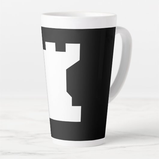 Rook Schach Piece Latte Tasse (Rechte Ecke)