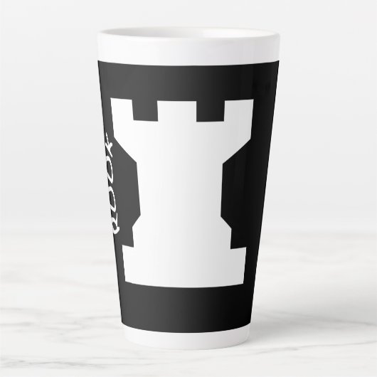 Rook Schach Piece Latte Tasse (Vorderseite)