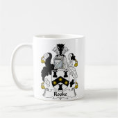 Rooke Familienwappen Kaffeetasse (Links)