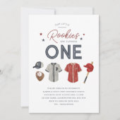Rookie 1. Geburtstag 2 Gewinns - Eine Einladung (Vorderseite)