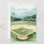 Rookie 1. Geburtstag | Baseball Birthday Einladung (Rückseite)