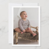 Rookie 1. Geburtstag - Einladungen für ein Foto (Rückseite)