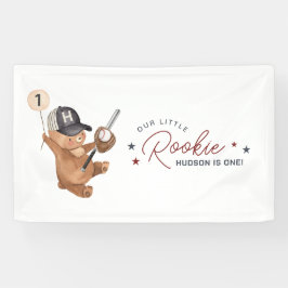 Rookie 1. Geburtstagsbär Banner