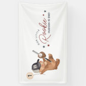 Rookie 1. Geburtstagsbär Banner (Vertikal)