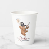 Rookie 1. Geburtstagsbär Pappbecher (Vorderseite)