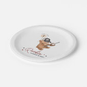 Rookie 1. Geburtstagsbär Pappteller (Schrägansicht)