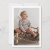 Rookie 1. Geburtstagsbären-Foto Einladung (Rückseite)