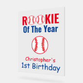 Rookie Baseball 1. Geburtstag Acrylschild (Winkel)