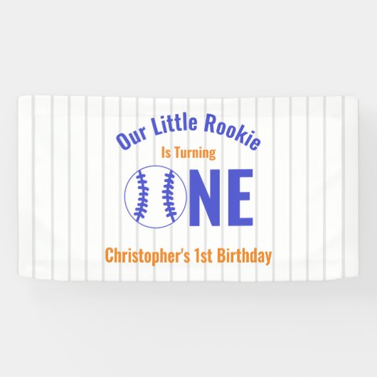 Rookie Baseball 1. Geburtstag Banner (Horizontal)