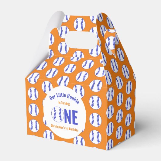 Rookie Baseball 1. Geburtstag Geschenkschachtel (Vorderseite)