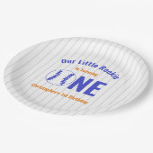 Rookie Baseball 1. Geburtstag Pappteller (Schrägansicht)