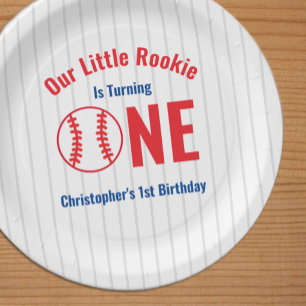 Rookie Baseball 1. Geburtstag Pappteller