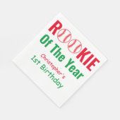 Rookie Baseball 1. Geburtstag Serviette (Ecke)