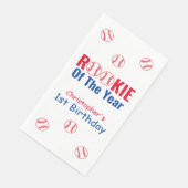 Rookie Baseball 1. Geburtstag Serviette (Ecke)