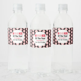 Rookie Baseball 1. Geburtstag Wasserflaschenetikett