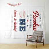 Rookie Baseball 1st Birthday Photo Backdrop Wandteppich (Beispiel (Horizontal))