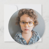 Rookie Baseball Boy Birthday Foto Circle Einladung (Rückseite)