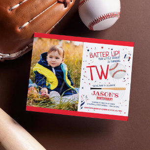 Rookie Baseball Budget Foto 2. Geburtstag Einladun