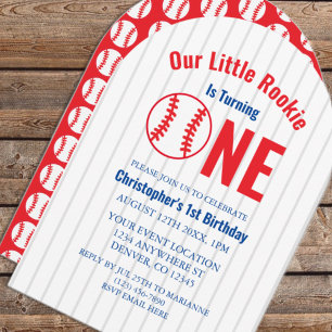 Rookie Baseball Einladung zum 1. Geburtstag