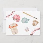 Rookie-Baseball-Foto Einladung (Rückseite)