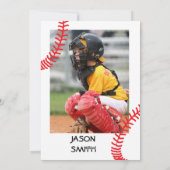 Rookie-Baseball-Kinderkarte Feiertagskarte (Rückseite)