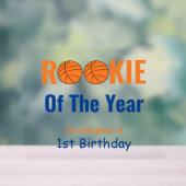 Rookie Basketball 1. Geburtstag Acrylschild (Neutral)