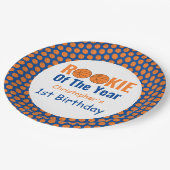 Rookie Basketball 1. Geburtstag Pappteller (Schrägansicht)