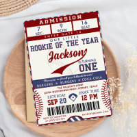 Rookie des 1. Geburtstags Baseball-Ticket