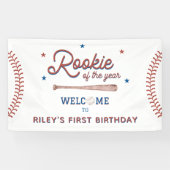 Rookie des ersten Geburtstags Banner (Horizontal)