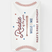 Rookie des ersten Geburtstags Banner (Vertikal)