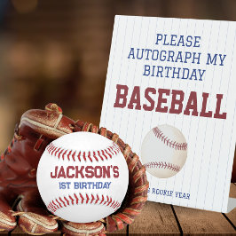 Rookie des Jahres Autogramm mein Geburtstag Baseba Sockelschild