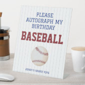 Rookie des Jahres Autogramm mein Geburtstag Baseba Sockelschild (In Situ)