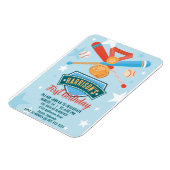 Rookie des Jahres Baseball 1. Geburtstag Magnet (Linke Seite)