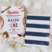 Rookie des Jahres Baseball 1. Geburtstag Party Einladung