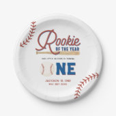 Rookie des Jahres Baseball 1. Geburtstag Party Pappteller (Vorderseite)