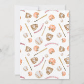 Rookie des Jahres Baseball 1. Sportgeburtstag Einladung (Rückseite)