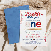Rookie des Jahres Baseball Erster Geburtstag Einladung