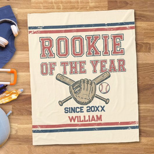 Rookie des Jahres Baseball Fleecedecke