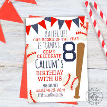 Rookie des Jahres Baseball Geburtstag Einladung