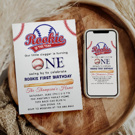 Rookie des Jahres baseball thematisiert 1. Geburts Einladung