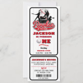 Rookie des Jahres Baseball Ticket 1. Geburtstag Einladung (Vorderseite)