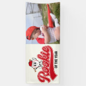 Rookie des Jahres Baseball Vinyl Geburtstag Banner (Vertikal)