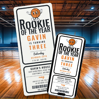 Rookie des Jahres Basketball Gewohnt Geburtstag Einladung